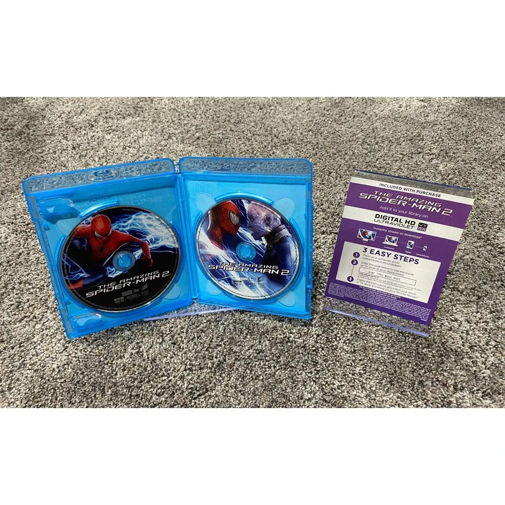 Sony The Amazing Spider-Man 2 Blu-ray DVD OS Blue Good Marvel Movie Slipcover